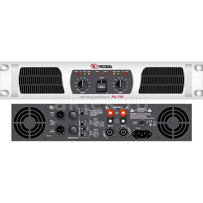 VOLTA PA-700 концертный усилитель мощности, 2×400 Вт, 2 канала