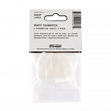 Dunlop 9003P Plastic Thumbpick White 4Pack медиатор-коготь, жесткие, 4 шт 2