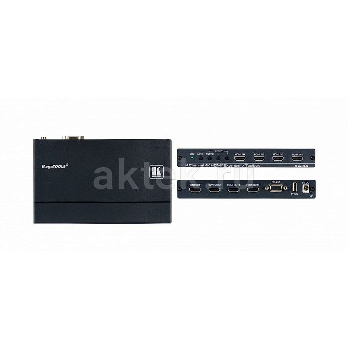 Kramer VA-4X четырёхканальный HDMI 2.0 усилитель-эквалайзер