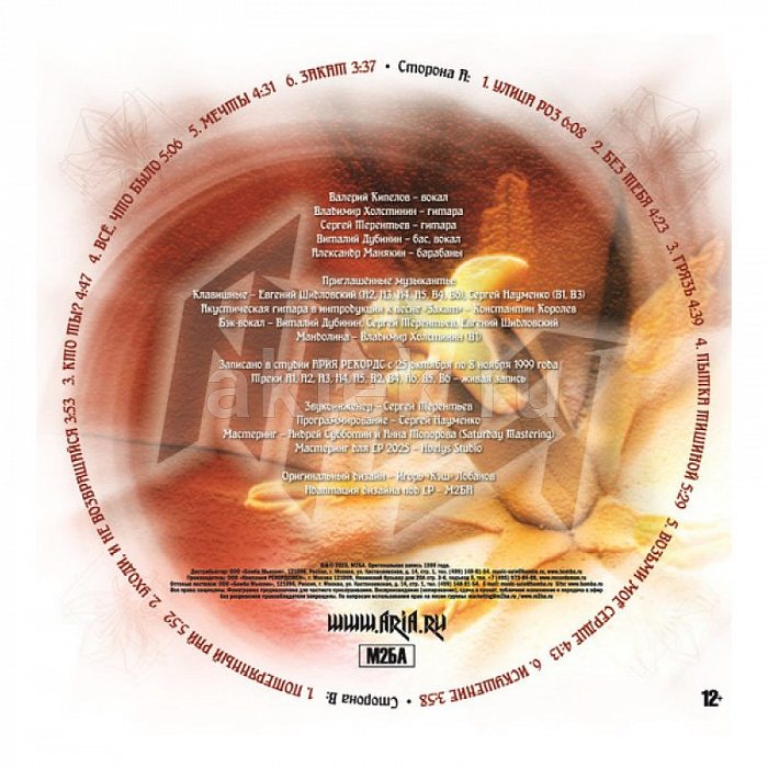 Виниловая пластинка АРИЯ - 2000 И ОДНА НОЧЬ 180 GRAM BLACK VINYL 12" 2