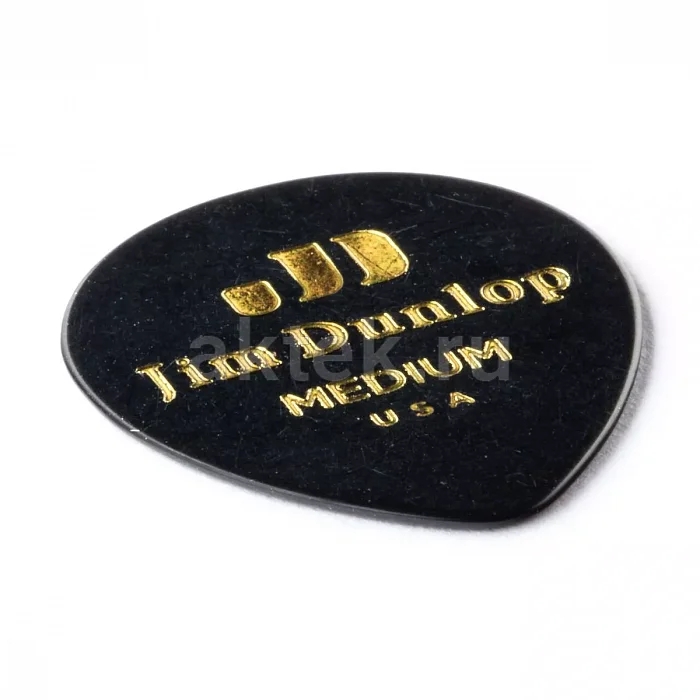 Dunlop 485P03MD Celluloid Black Teardrop Medium медиаторы, целлулоид, 12 шт 2