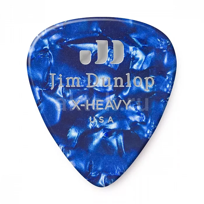 Dunlop 483P10XH Celluloid Blue Pearloid Extra медиаторы, целлулоид, extra heavy