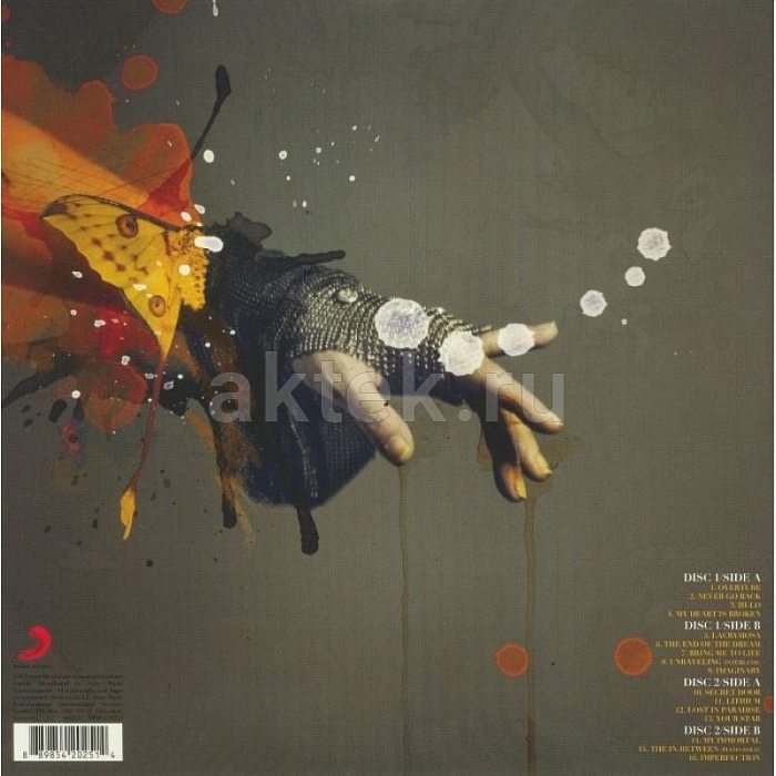 Виниловая пластинка EVANESCENCE - SYNTHESIS 180 GRAM BLACK VINYL 12" 3