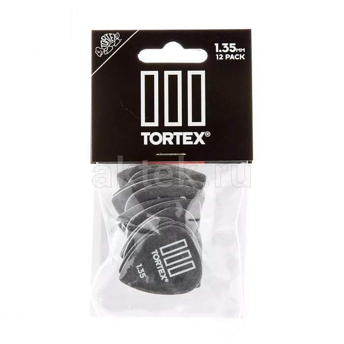 Dunlop 462P135 Tortex TIII 12Pack медиаторы, 1,35 мм 3