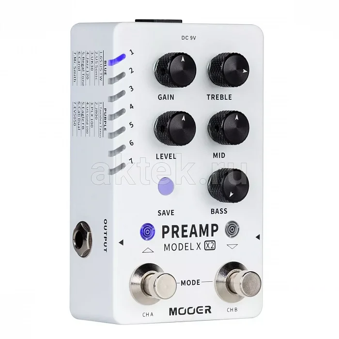 Mooer Preamp Model X2 цифровая педаль преампа и IR-кабинетов