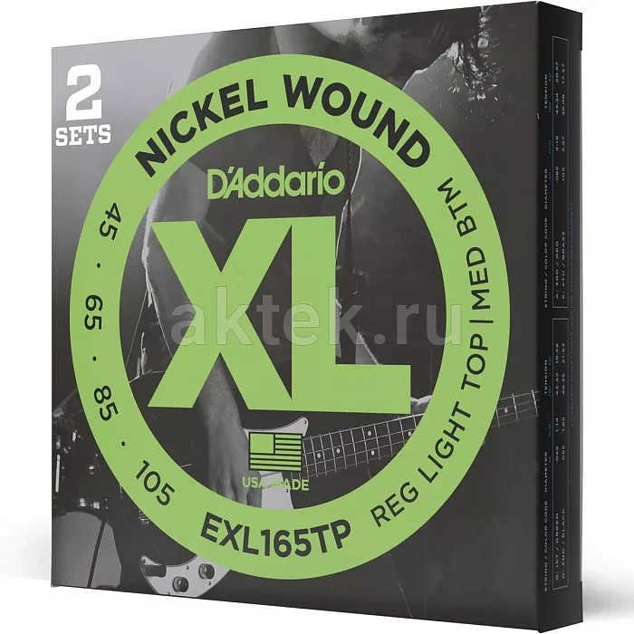 D'Addario EXL165TP комплект струн с никелированной обмоткой 2