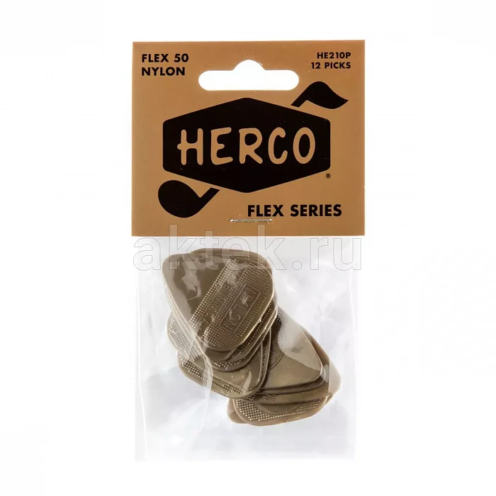 Herco HE210P Flex 50 Nylon 12Pack медиаторы, нейлон, средние 4