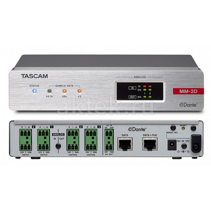 Tascam MM-2D-E Dante-Analogue конвертор с DSP Mixer