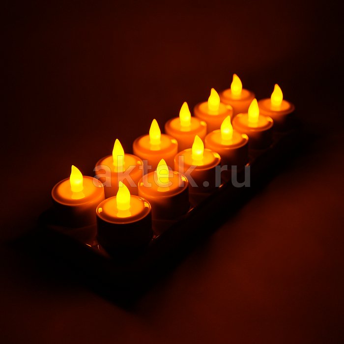 Набор чайных светодиодных свечей на аккумуляторе LED Candle 12 шт. 6