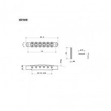 Gotoh GE104B-C бридж Tune-O-Matic для электрогитары 2
