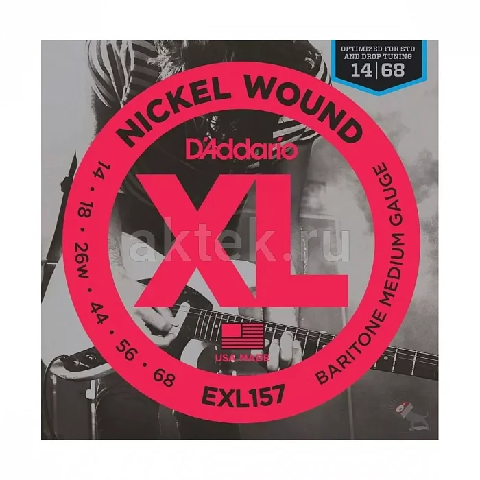 D'Addario EXL157 комплект струн баритон-гитары, 14–68