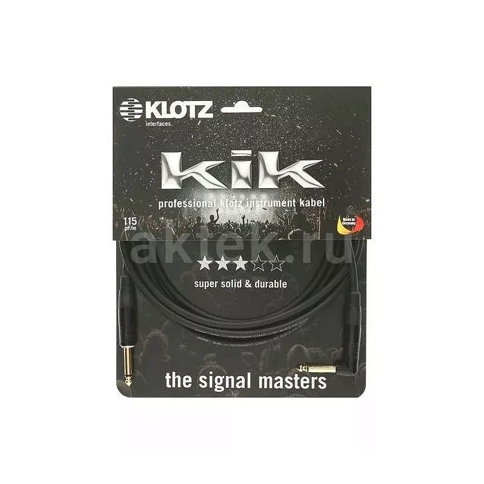 Klotz KIKKG3.0PRSW инструментальный кабель, 3 м, спиральный экран