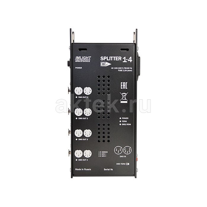 ИМЛАЙТ SPLITTER 1-4 RDM-5pin DMX-сплиттер, один вход, четыре выхода 2