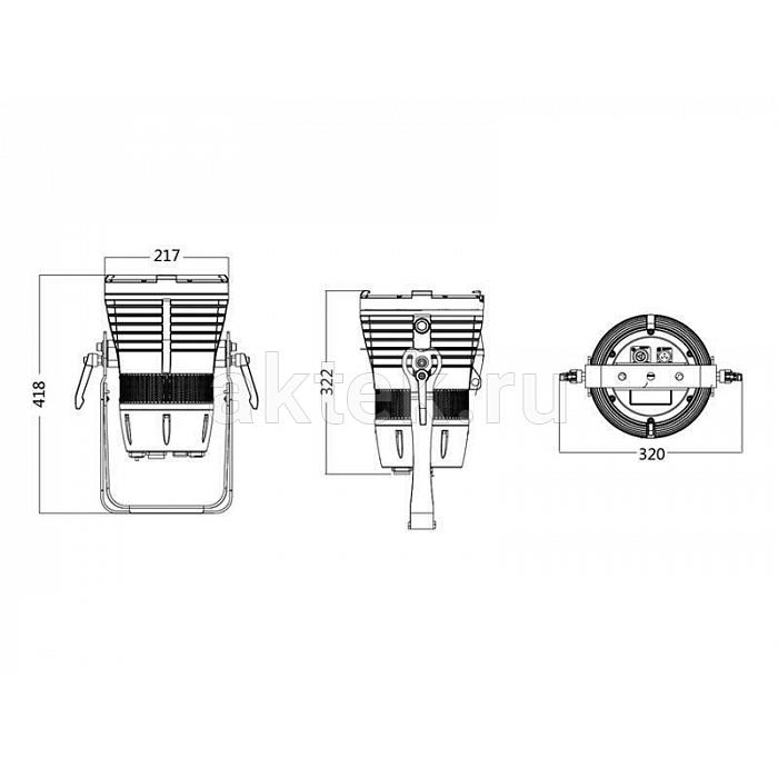 SILVER STAR SS820XHM AURORA 150 HEX театральный прожектор, IP65 5