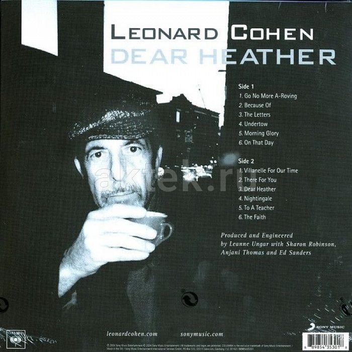 Виниловая пластинка LEONARD COHEN - DEAR HEATHER 180 GRAM BLACK VINYL 12" 2