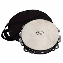 Pearl PETM-20 Elite Concert Tambourine двухрядный тамбурин с кожаной мембраной