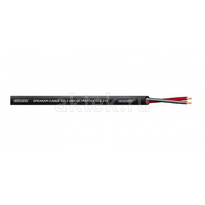 Cordial CLS 215 BLACK акустический кабель Ø7 мм, 2x1,5 мм², 84x0,15 мм