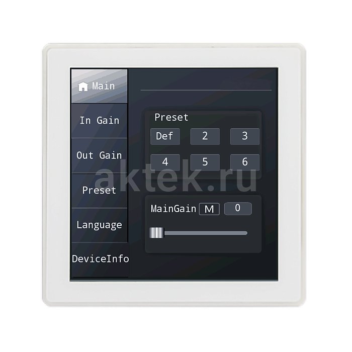 Audiocenter AWP-2 настенный контроллер - 4"сенсорная-панель, белый