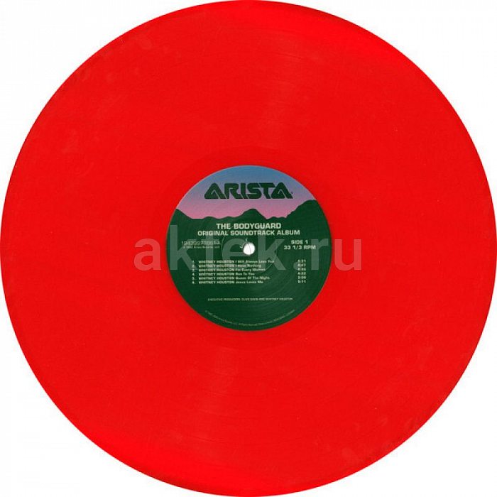 Виниловая пластинка WHITNEY HOUSTON - OST THE BODYGUARD 180 GRAM RED VINYL LIMITED EDITION 12" 3