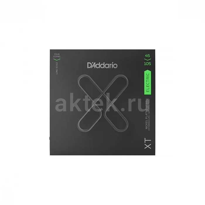 D'Addario XTB45105 басовые струны, калибр 45-105, покрытие XT
