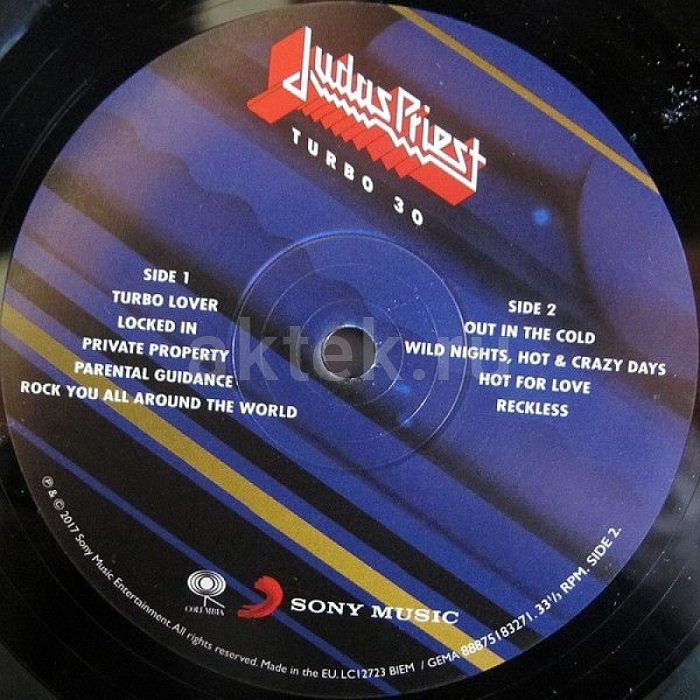 Виниловая пластинка JUDAS PRIEST - TURBO 30 BLACK VINYL 12" 4