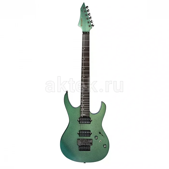 Mooer MMT100 FR Aurora электрогитара, зеленый, HH, 24 лада