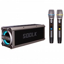 Портативная караоке-колонка с двумя микрофонами SODLK T200PLUS