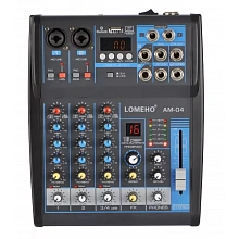 LOMEHO AM-04 аналоговый микшер, 4 каналов, Bluetooth