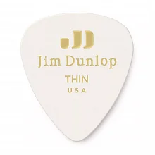 Dunlop 483P01TH Celluloid White Thin 12Pack медиаторы, целлулоид, 12 шт