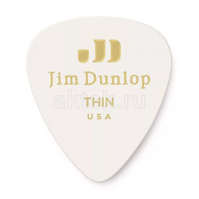 Dunlop 483P01TH Celluloid White Thin 12Pack медиаторы, целлулоид, 12 шт