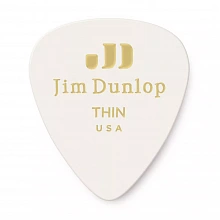 Dunlop 483P01TH Celluloid White Thin 12Pack медиаторы, целлулоид, 12 шт
