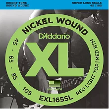 D'Addario EXL165SL струны для длинномензурной бас-гитары, 45-105