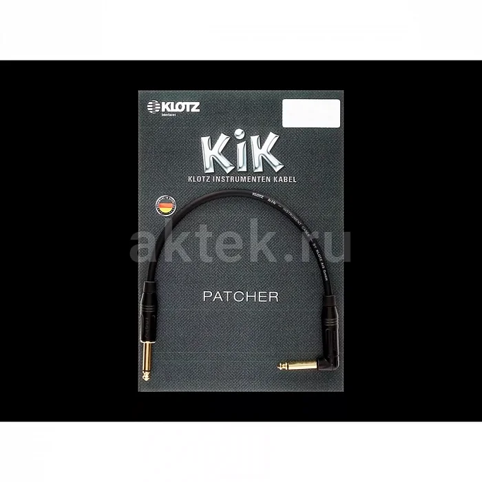 Klotz KIKPK030PR гитарный патч-кабель Jack 6,3, 0,3 м