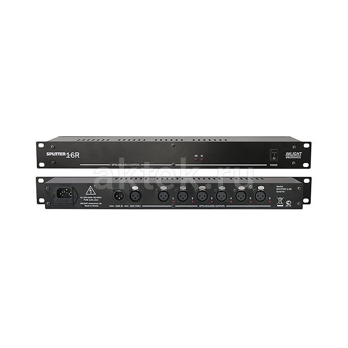 ИМЛАЙТ SPLITTER 1-6R рэковый DMX-сплиттер 1U, шесть выходов