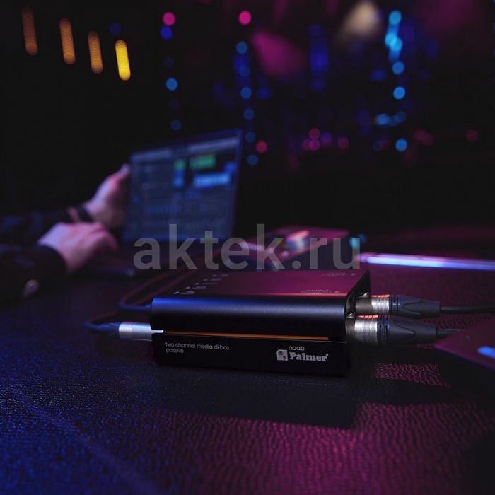 Palmer RIVER naab пассивный двухканальный медийный DI-бокс 3,5/6,3мм/RCA–XLR 10