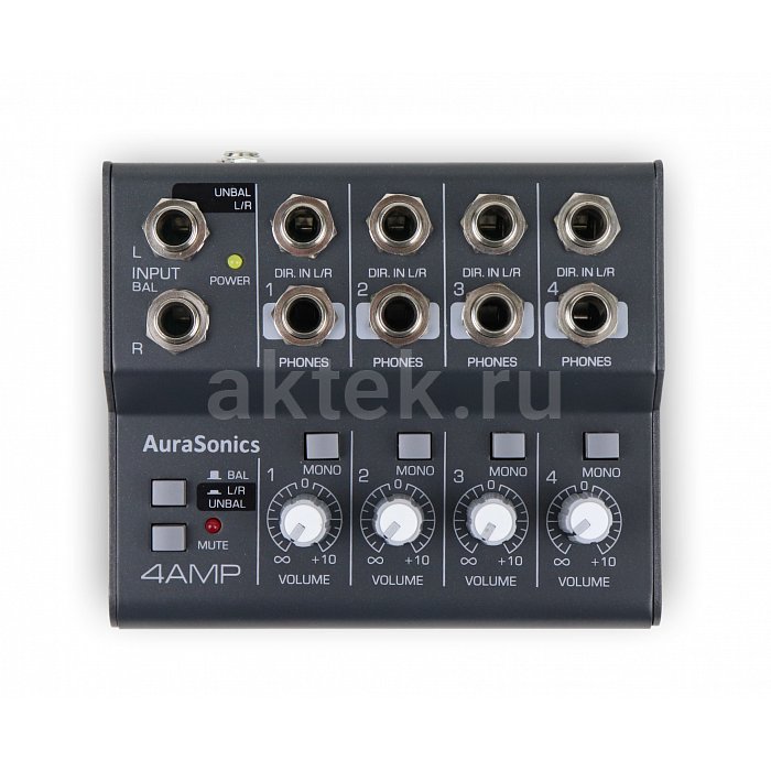 AuraSonics 4AMP усилитель для наушников 4-канальный, функция МОНО 4