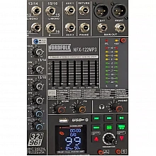 Nordfolk NFX-122MP3 аналоговый микшер, 15 каналов, Bluetooth 3