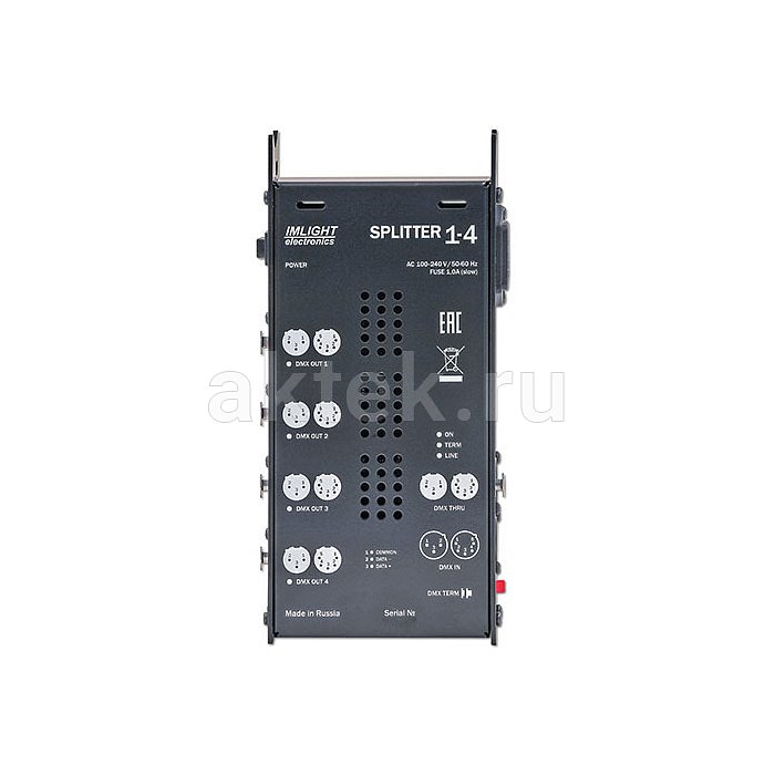 ИМЛАЙТ SPLITTER 1-4-5pin DMX-сплиттер 1U, четыре выхода 2