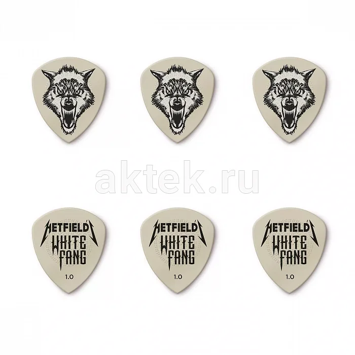 Dunlop PH122T100 Hetfield's White Fang Pick набор медиаторов, 1 мм 3
