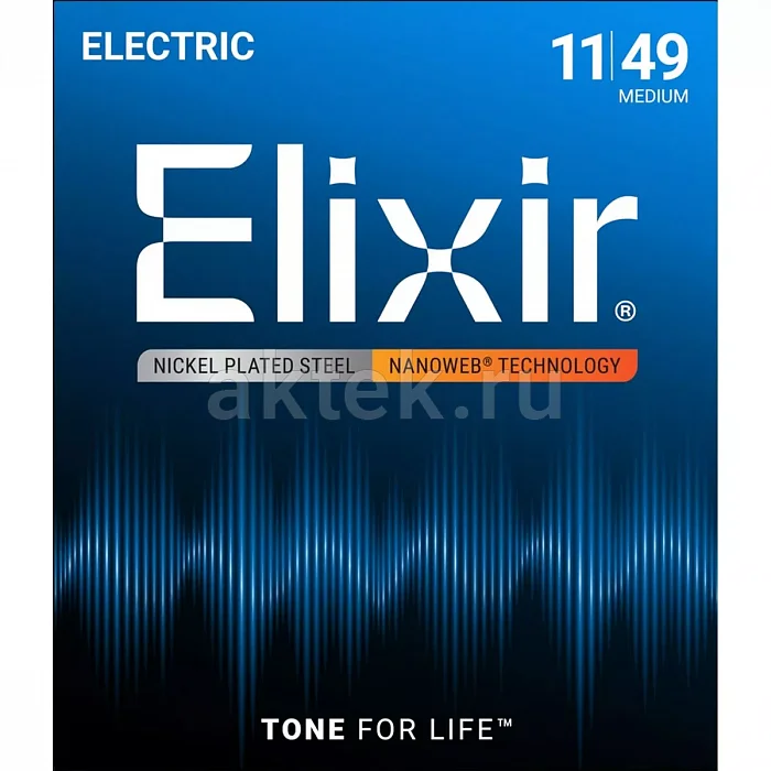 Elixir 12102 NanoWeb комплект струн, калибр 11-49, Medium
