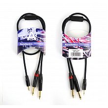 AuraSonics J35Y2J63-1 аудио Y-кабель jack 3,5 мм <-> 2 x jack 6,35 мм
