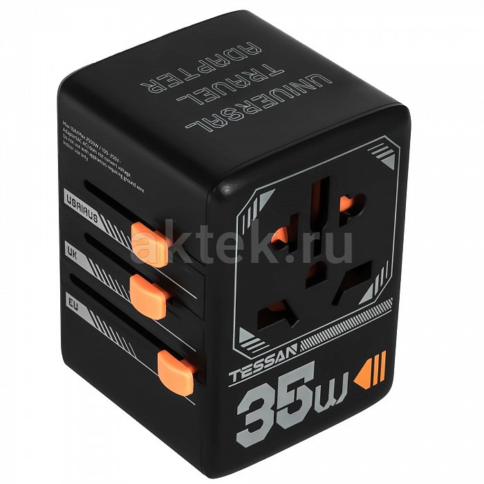 Сетевой фильтр Tessan TS-WTA02 Black