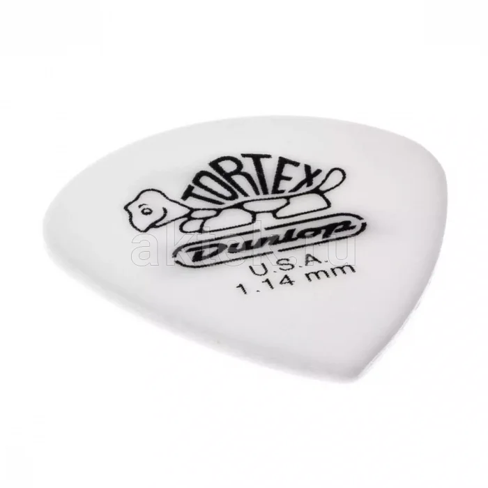 Dunlop 478P114 Tortex White Jazz III медиаторы, 1,14 мм 2
