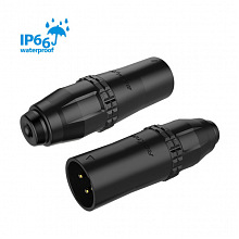 ROXTONE RX3MWP-BG разъём XLR, чёрный, штекер, IP66 2 ROXTONE RX3MWP-BG разъём XLR, чёрный, штекер, IP66 2