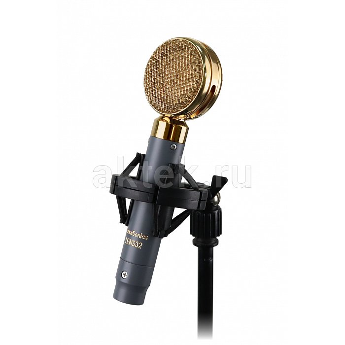 AuraSonics LENS32 студийный микрофон c широкой мембраной, золотой