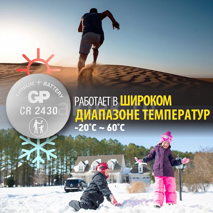 GP Lithium CR2430 1шт. 8