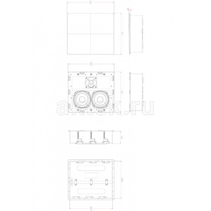 M&K Sound IW150A White пассивная встраиваемая АС 2×5,25дюйма/25–400Вт 3