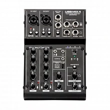 ART USBMix4 четырёхканальный USB-микшер-аудиоинтерфейс, фантомное питание 48 В