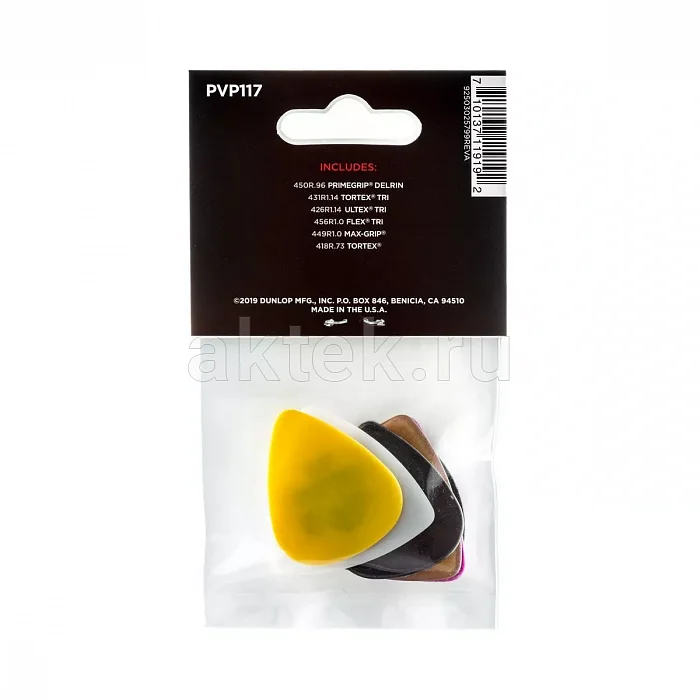 Dunlop PVP117 Variety Bass 6Pack медиаторы, ultex, 6 шт 2