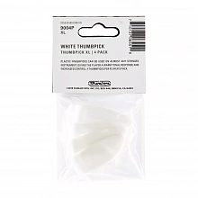 Dunlop 9004P Plastic Thumbpick White 4Pack медиаторы-когти, жёсткие, 4 шт 2